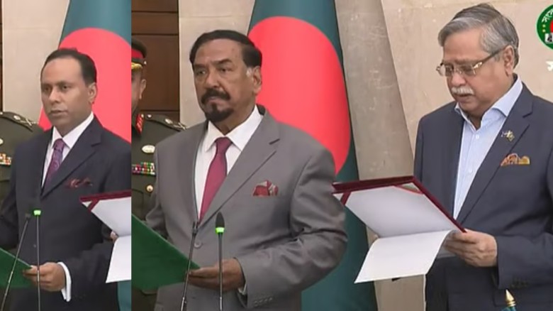 স্পিকার ও ডেপুটি স্পিকারকে শপথ পড়ালেন রাষ্ট্রপতি