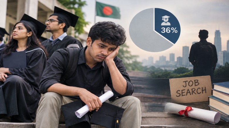 দেশে প্রতি ১০০ শিক্ষিত তরুণের ৩৬ জনই বেকার